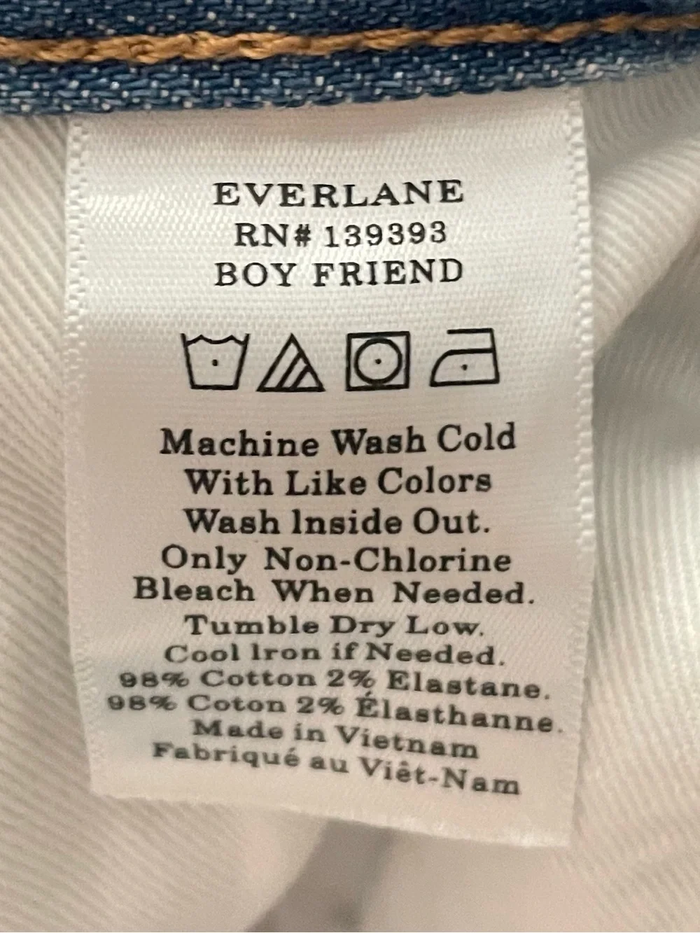 Everlane Light Blue Boyfriend Straight Jeans 26